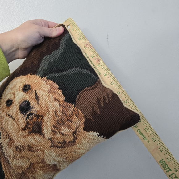Cocker Spaniel Dog Tapestry Pillow Velvet Needlepoint - Picture 9 of 9